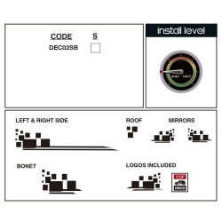 CAR DECO KIT RACING 1 S BLANC - FDS