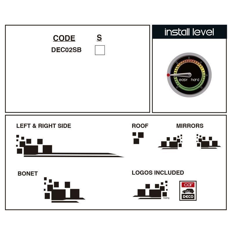 CAR DECO KIT RACING 1 S BLANC - FDS
