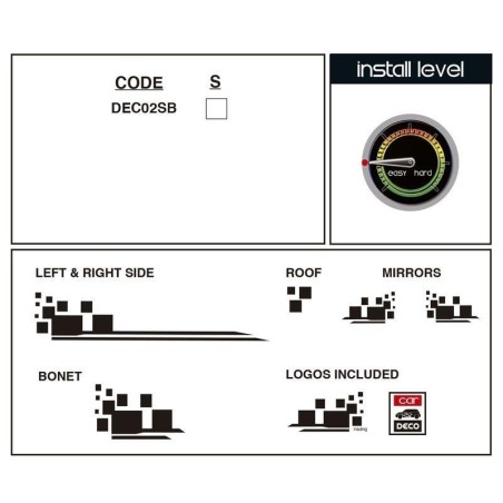 CAR DECO KIT RACING 1 S BLANC - FDS