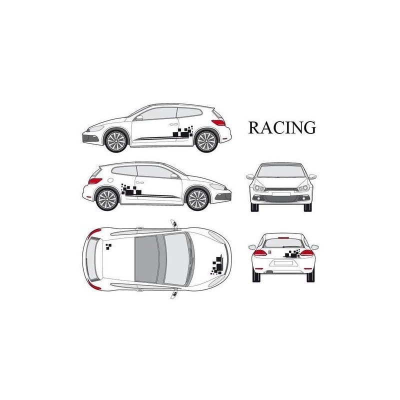 CAR DECO KIT RACING 1 S NOIR - FDS