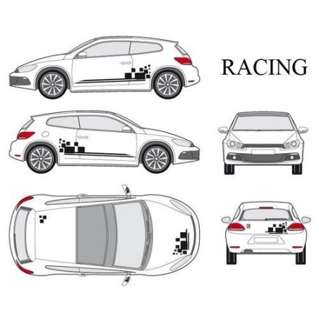CAR DECO KIT RACING 1 S NOIR - FDS