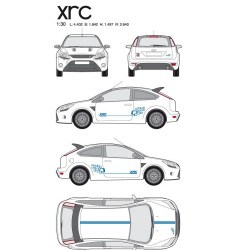 CAR DECO KIT RACING XRC M BLEU - FDS