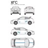 CAR DECO KIT RACING XRC M BLEU - FDS