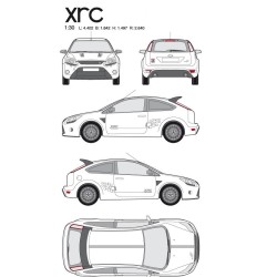CAR DECO KIT RACING XRC M ARGENT - FDS