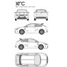 CAR DECO KIT RACING XRC M ARGENT - FDS
