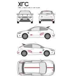 CAR DECO KIT RACING XRC M ROUGE - FDS