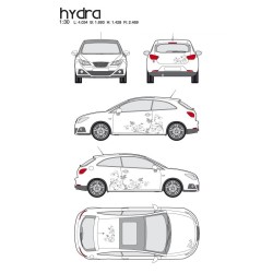 CAR DECO KIT HYDRA M ARGENT - FDS
