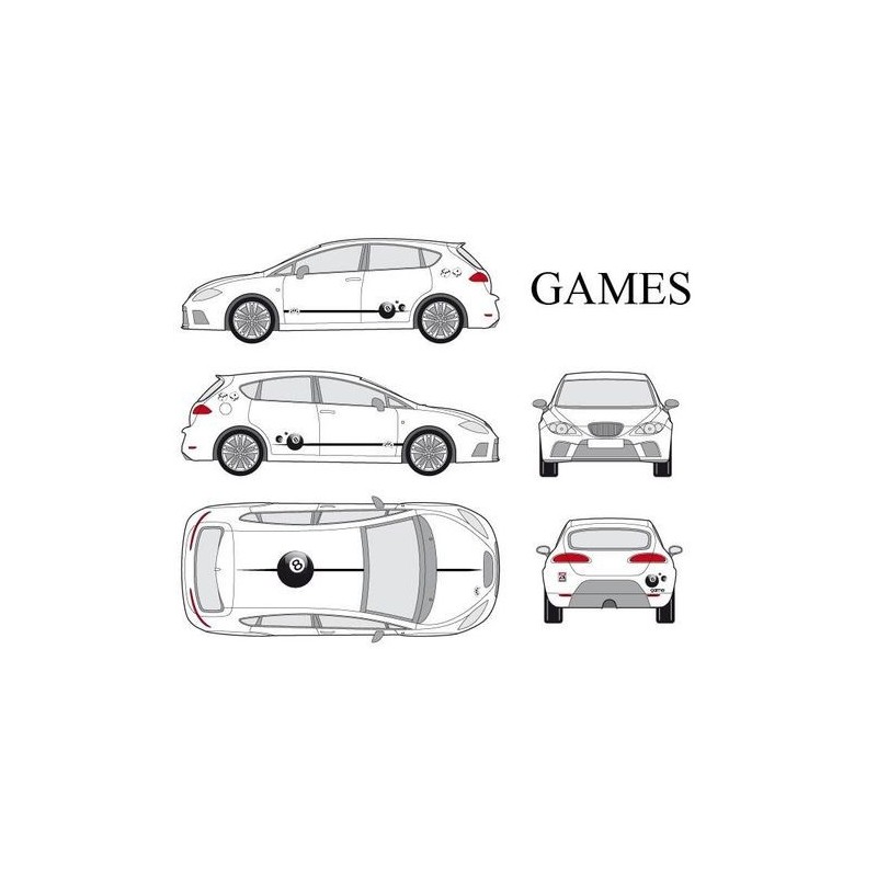 CAR DECO KIT GAMES S FULL COLOR - FDS