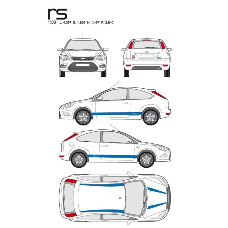 CAR DECO KIT RS M BLEU - FDS