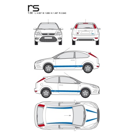 CAR DECO KIT RS M BLEU - FDS