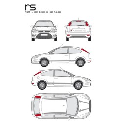 CAR DECO KIT RS M ARGENT - FDS