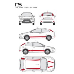 CAR DECO KIT RS M ROUGE - FDS