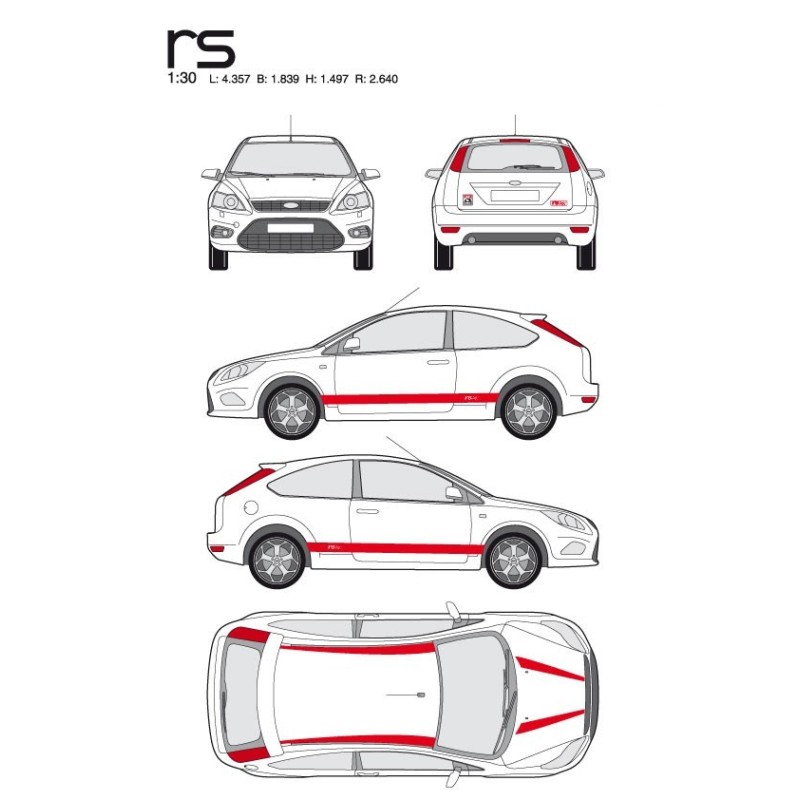 CAR DECO KIT RS M ROUGE - FDS