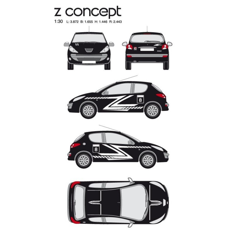 CAR DECO KIT Z CONCEPT M BLANC-FDS
