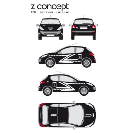 CAR DECO KIT Z CONCEPT M BLANC-FDS