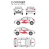 CAR DECO KIT Z CONCEPT M ROUGE-FDS