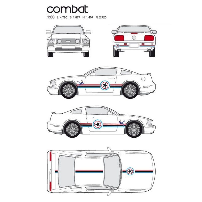 CAR DECO KIT COMBAT TAILLE M FULL COLOR-FDS