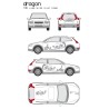 CAR DECO KIT DRAGON TAILLE M ARGENT-FDS