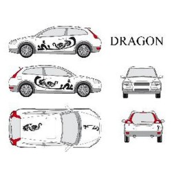 CAR DECO KIT DRAGON TAILLE S NOIR-FDS
