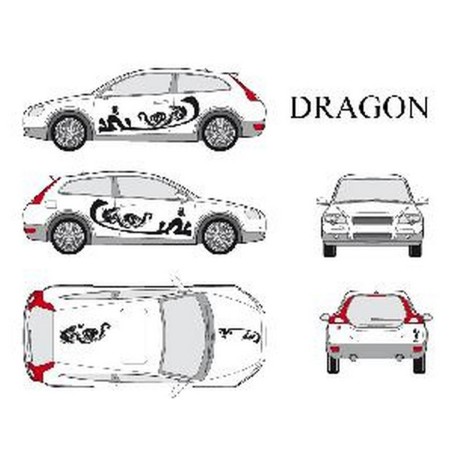 CAR DECO KIT DRAGON TAILLE S NOIR-FDS