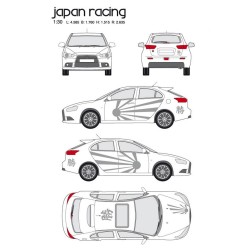 CAR DECO KIT JAPAN RACING TAILLE M ARGENT-FDS