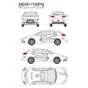 CAR DECO KIT JAPAN RACING TAILLE M ARGENT-FDS