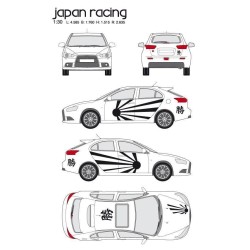 CAR DECO KIT JAPAN RACING TAILLE S NOIR-FDS
