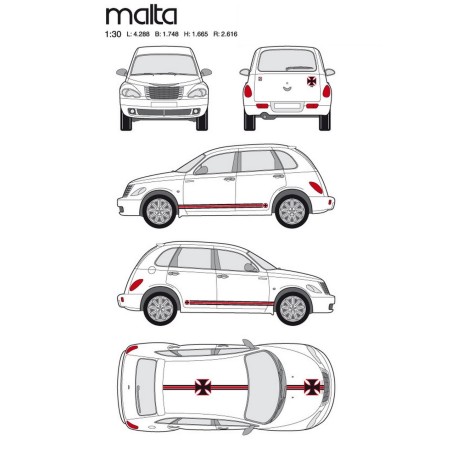 CAR DECO KIT MALTA TAILLE M FULL COLOR-FDS