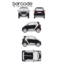 CAR DECO KIT BAR CODE TAILLE M BLANC-FDS