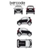 CAR DECO KIT BAR CODE TAILLE M BLANC-FDS