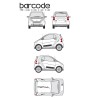 CAR DECO KIT BAR CODE TAILLE M NOIR-FDS