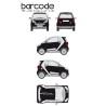 CAR DECO KIT BAR CODE TAILLE S BLANC-FDS