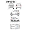 CAR DECO KIT BAR CODE TAILLE S NOIR-FDS