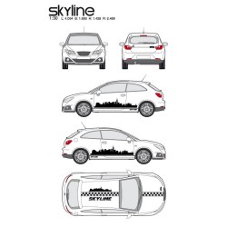 CAR DECO KIT SKYLINE TAILLE M NOIR-FDS