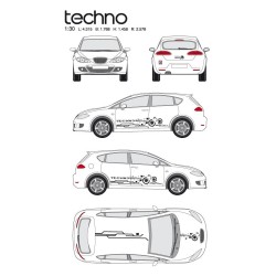CAR DECO KIT TECHNO TAILLE M NOIR-FDS