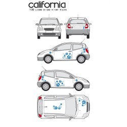 CAR DECO KIT CALIFORNIA TAILLE M BLEU - FDS