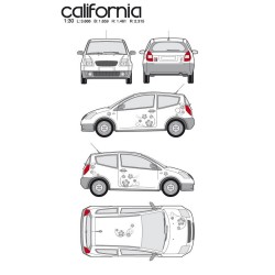 CAR DECO KIT CALIFORNIA TAILLE M ARGENT - FDS
