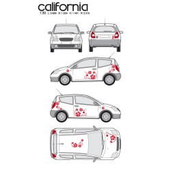 CAR DECO KIT CALIFORNIA TAILLE M ROUGE - FDS
