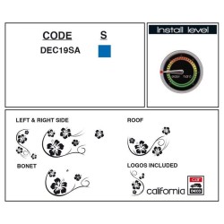 CAR DECO KIT CALIFORNIA TAILLE S BLEU - FDS