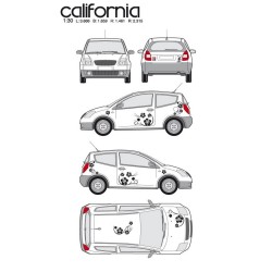 CAR DECO KIT CALIFORNIA TAILLE S NOIR - FDS