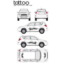 CAR DECO KIT TATOO TAILLE M NOIR-FDS