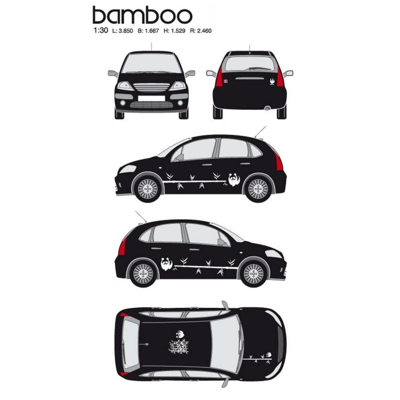CAR DECO KIT BAMBOO TAILLE M BLANC-FDS