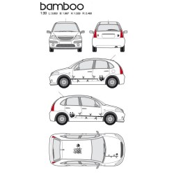 CAR DECO KIT BAMBOO TAILLE M NOIR FDS