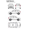CAR DECO KIT BAMBOO TAILLE M NOIR FDS