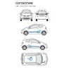 CAR DECO KIT CORAZONES TAILLE M BLEU - FDS