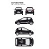 CAR DECO KIT CORAZONES TAILLE M BLANC - FDS
