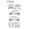 CAR DECO KIT CORAZONES TAILLE M NOIR - FDS