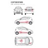 CAR DECO KIT CORAZONES TAILLE M ROUGE - FDS