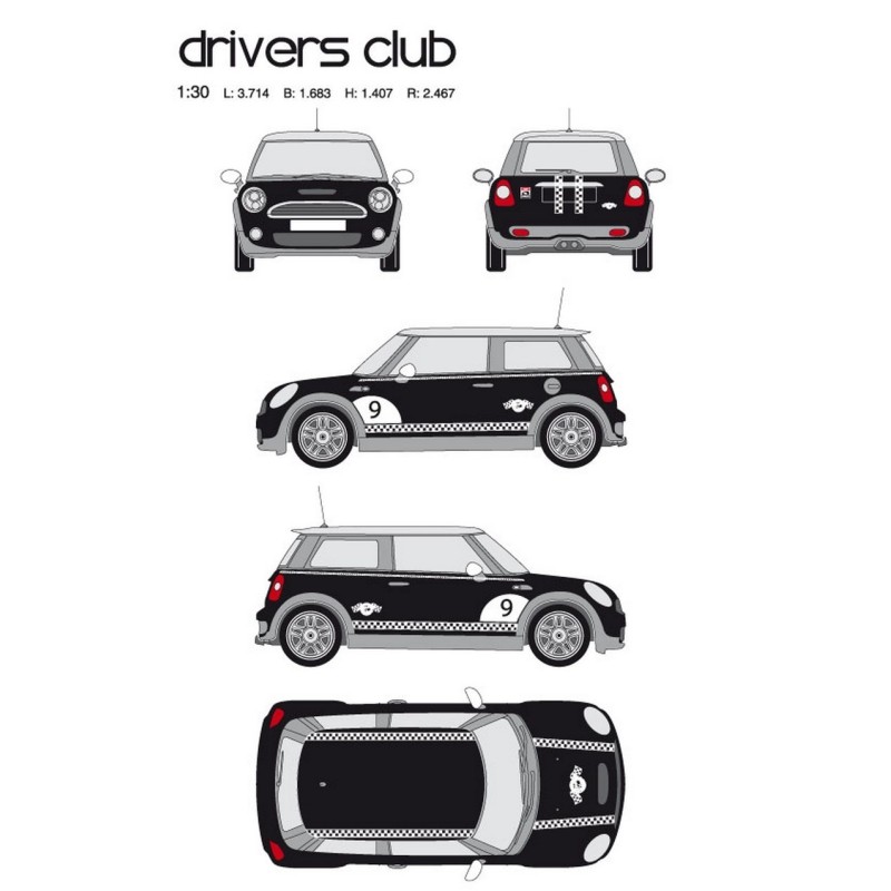 CAR DECO KIT DRIVERS CLUB TAILLE M BLANC-FDS