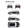CAR DECO KIT DRIVERS CLUB TAILLE M BLANC-FDS